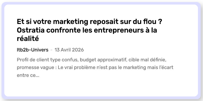 Flou marketing et stratégie ostratia